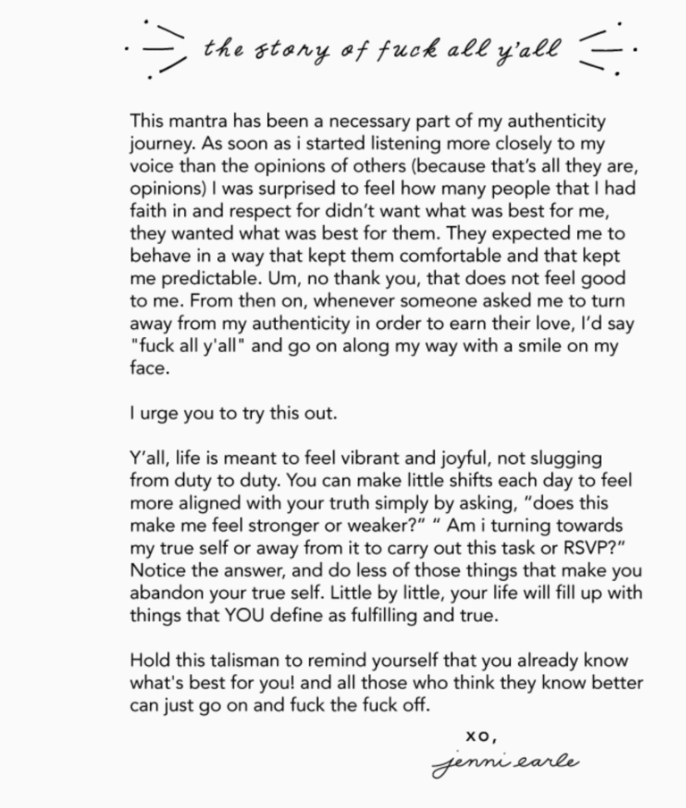 Jenni Earle "fuck all y'all" Bandana