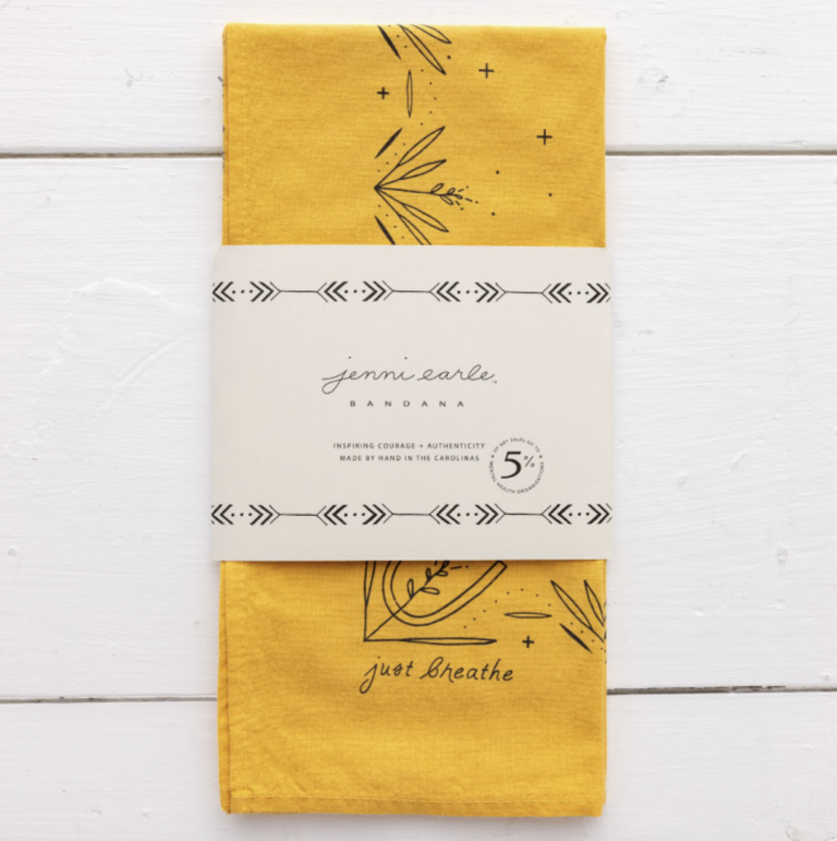 Jenni Earle "just breathe" Bandana