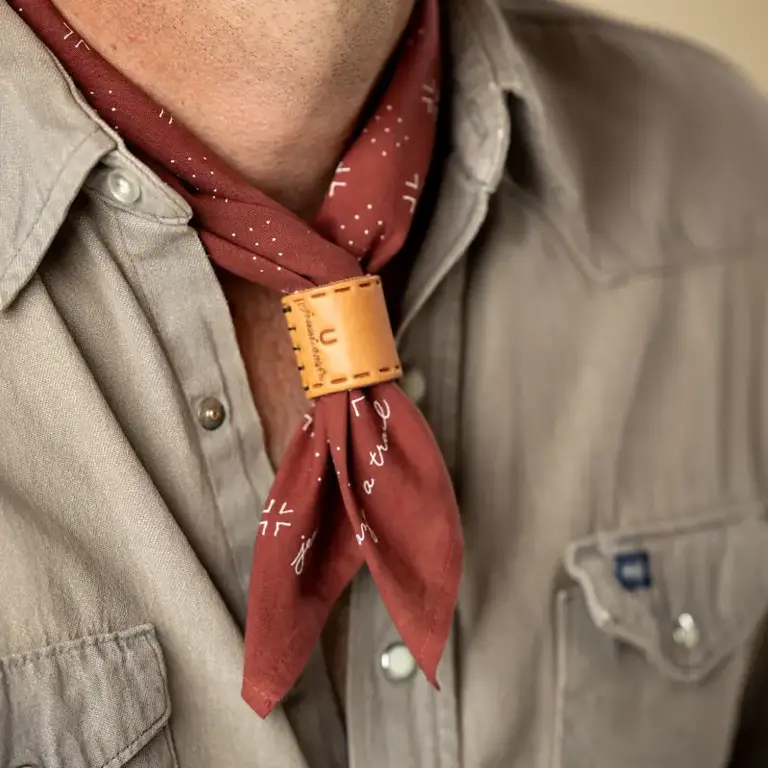 Jenni Earle Leather Bandana Slide