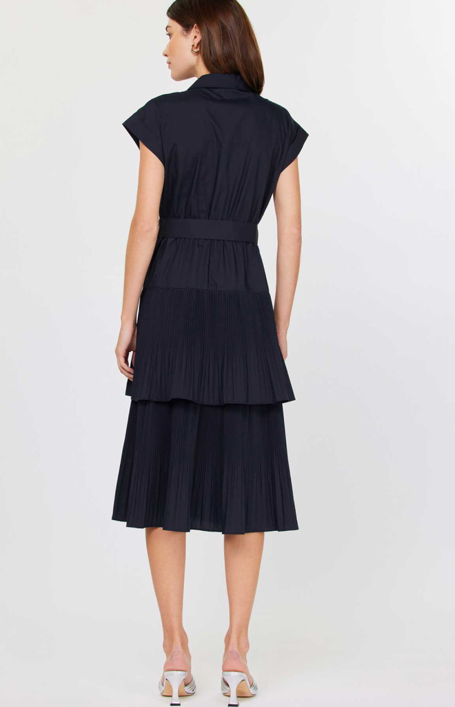 Current Air Button Down Tiered Midi Dress