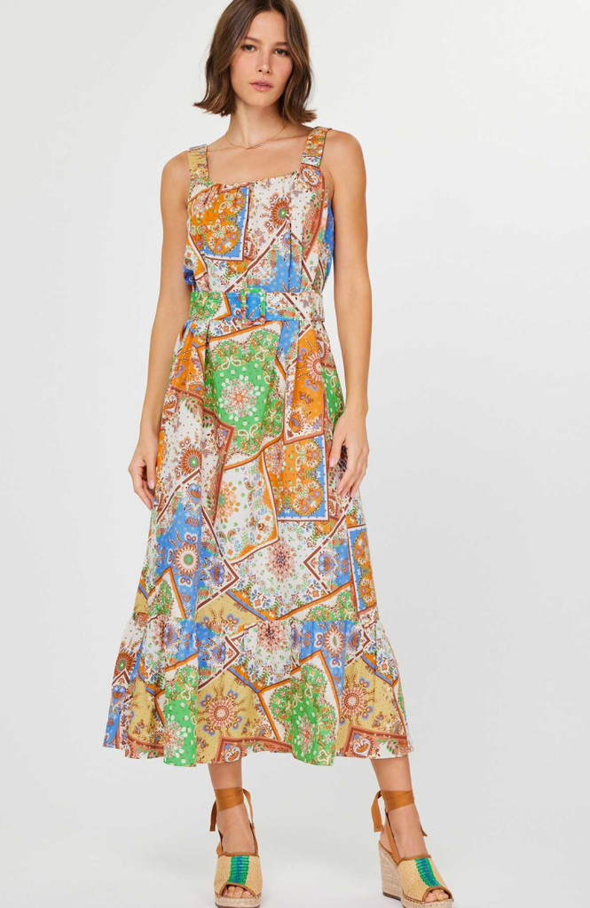 Current Air Square Neck Long Dress