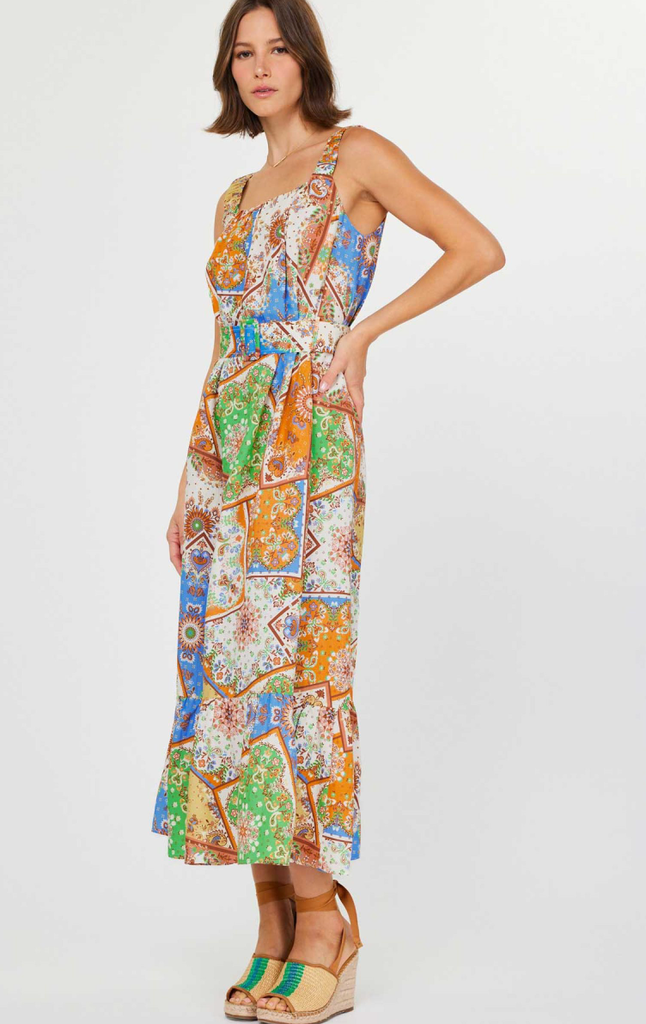 Current Air Square Neck Long Dress