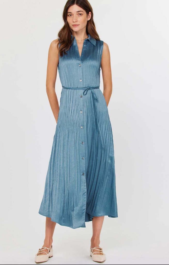 Current Air Button Down Pleated Shirts Dress