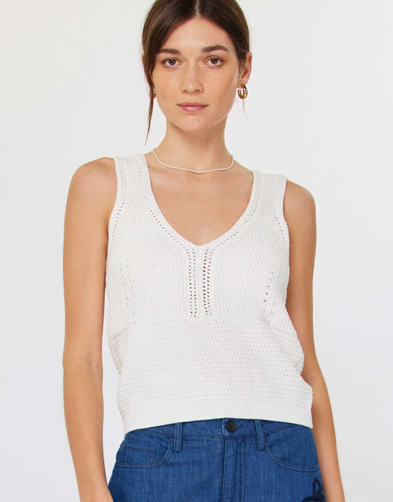Current Air Cropped Sweater Tank
