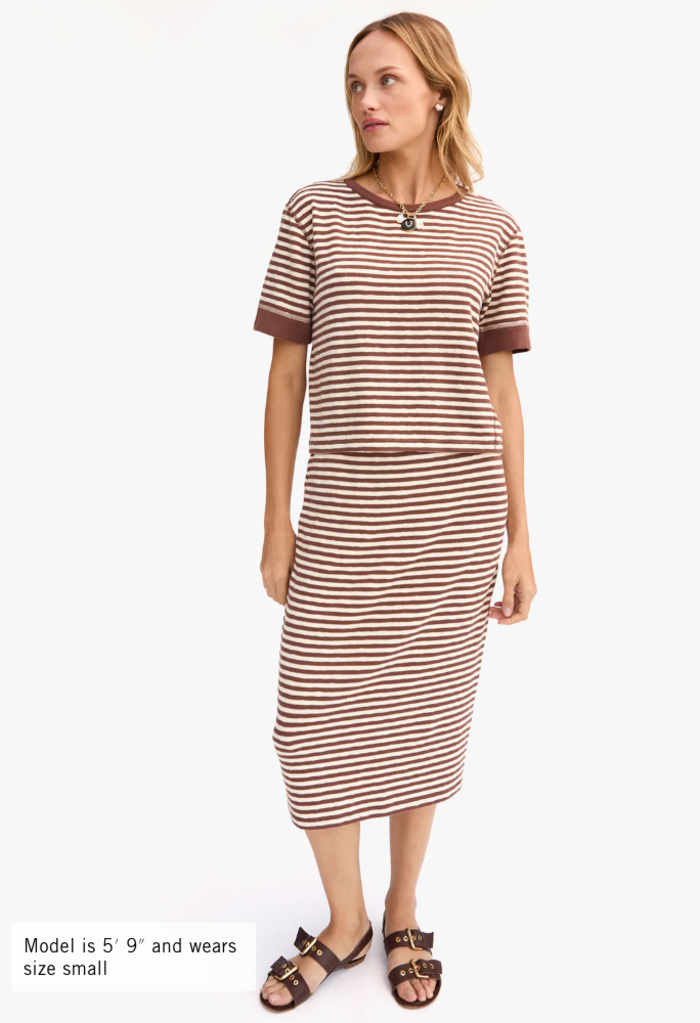 Clare V. Le Tube Skirt - Stripe