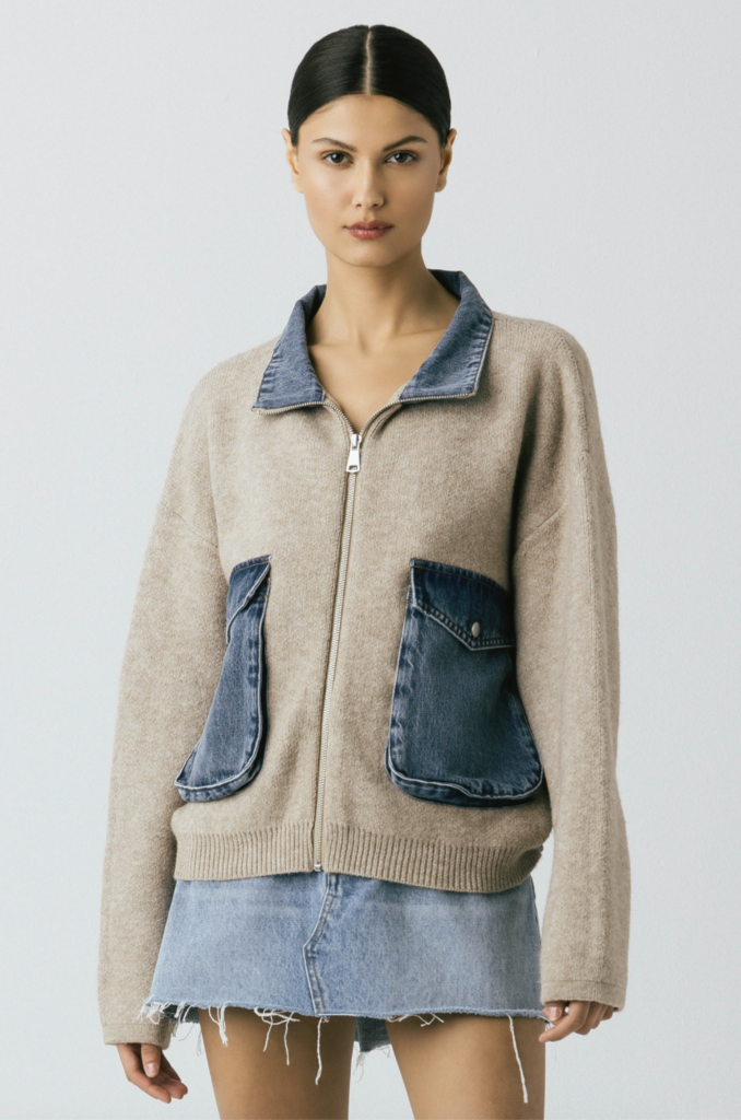BlankNYC Glow Up Sweater Jacket