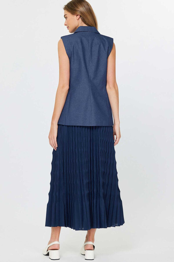 Current Air Detachable Vest & Midi Skirt Dress