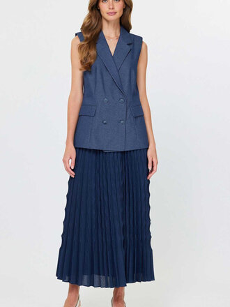 Current Air Detachable Vest & Midi Skirt Dress