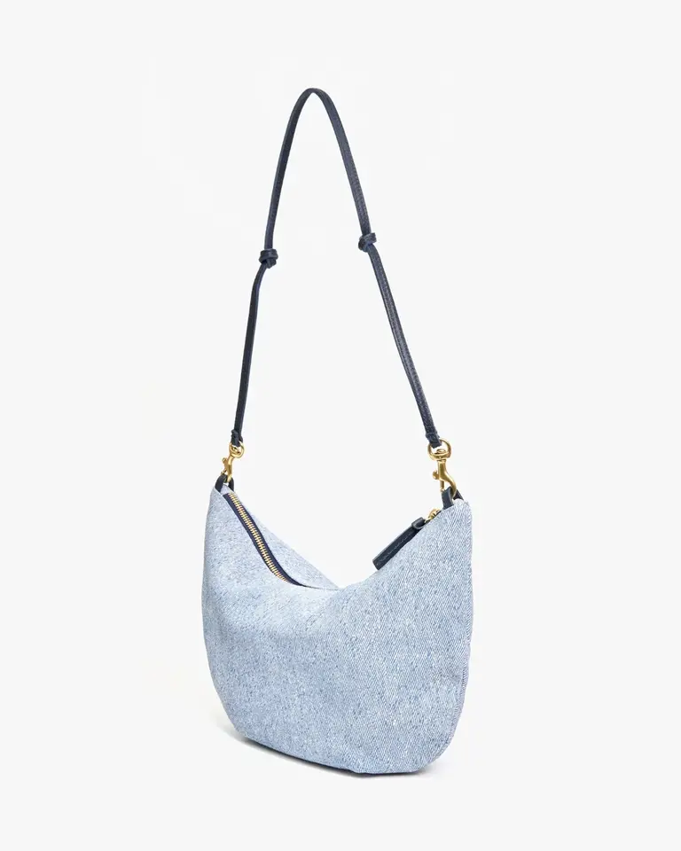Clare V. Denim Suede Lune