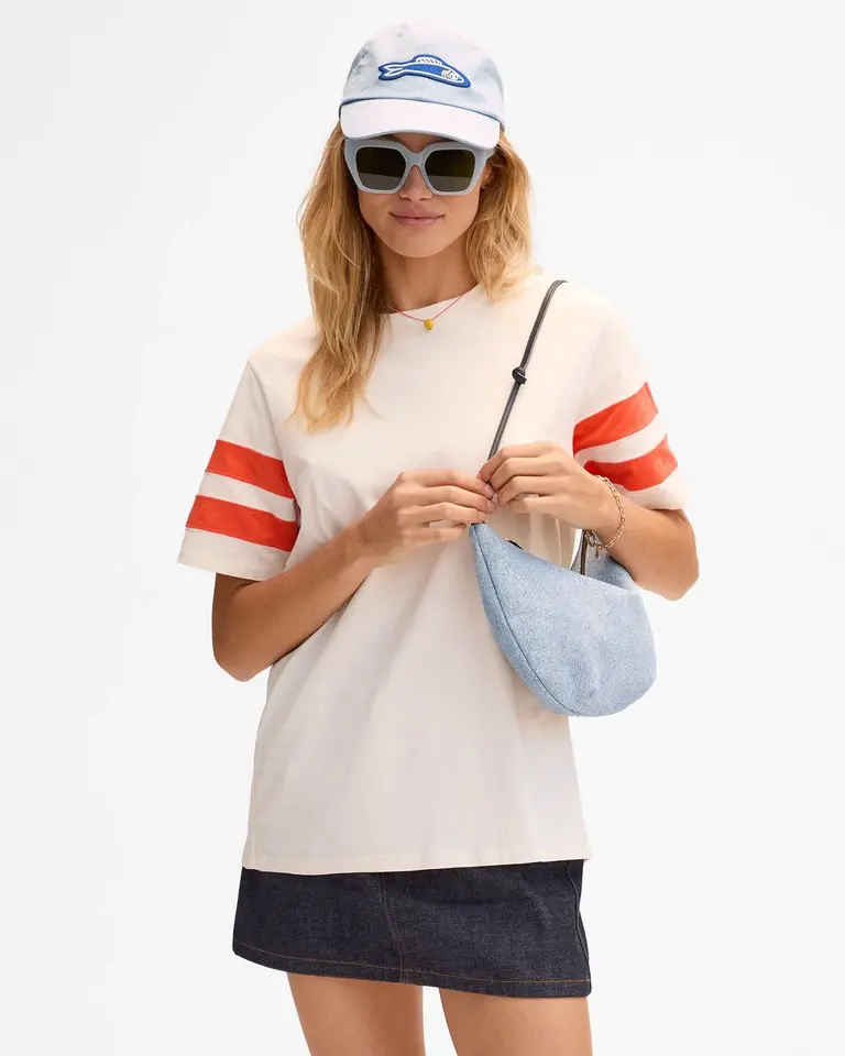 Clare V. Denim Suede Lune