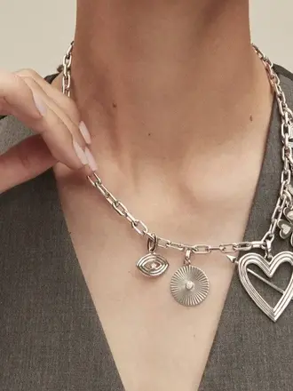 Adina Reyter 5.3mm Wide 16" Italian Chain Link Necklace - SLV