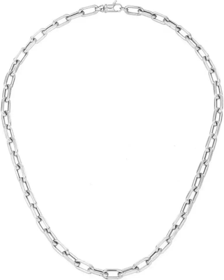 Adina Reyter 5.3mm Wide 16" Italian Chain Link Necklace - SLV