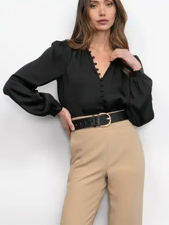 Greylin Aryanna Button Front Blouse