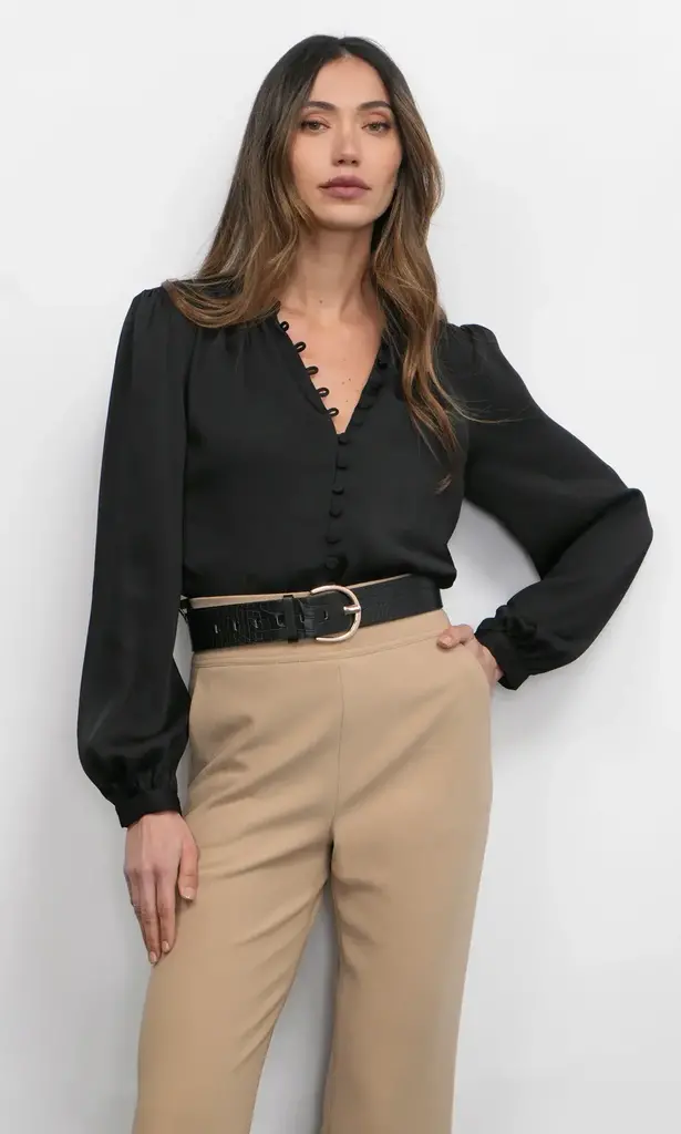 Greylin Aryanna Button Front Blouse