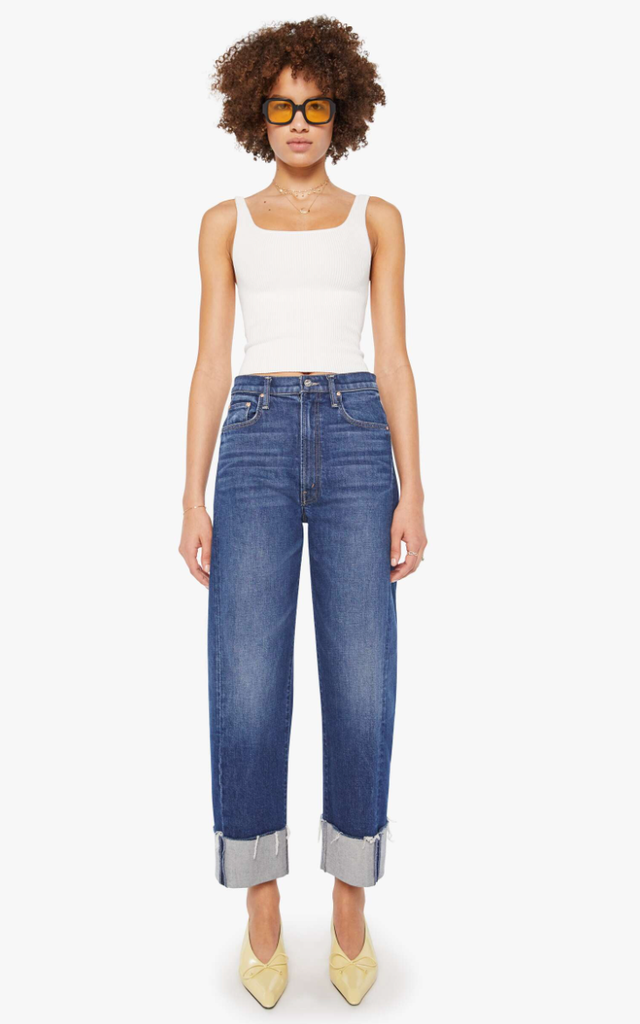 Mother Denim The Half-Pipe Ankle Cuff Fray in Perfectly Imperfect