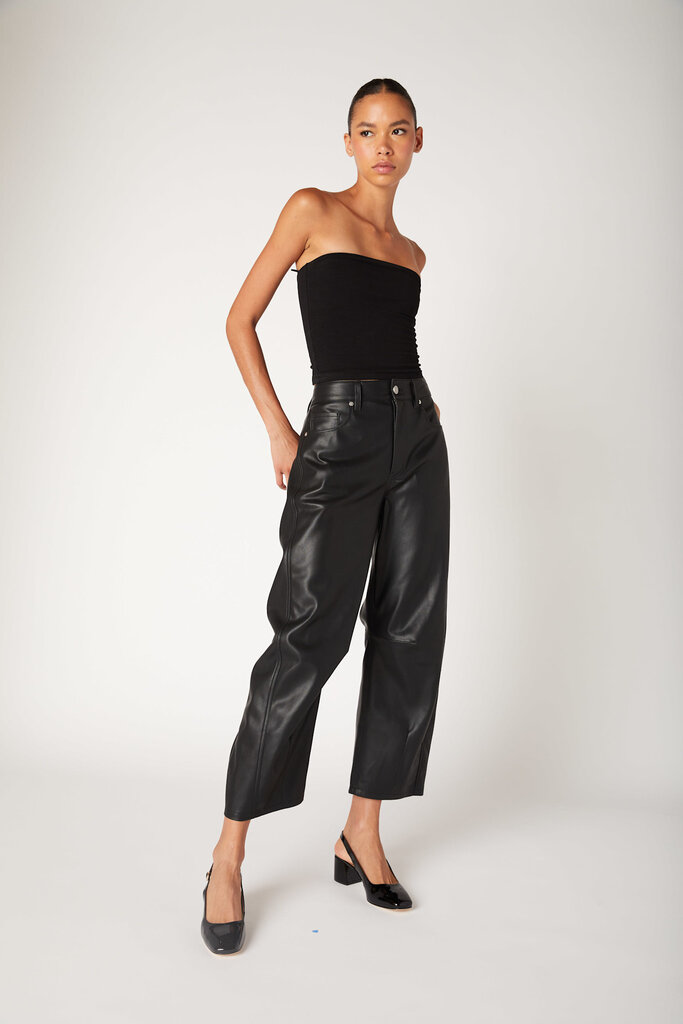 BlankNYC Evening Routine Faux Lthr Barrel Pant
