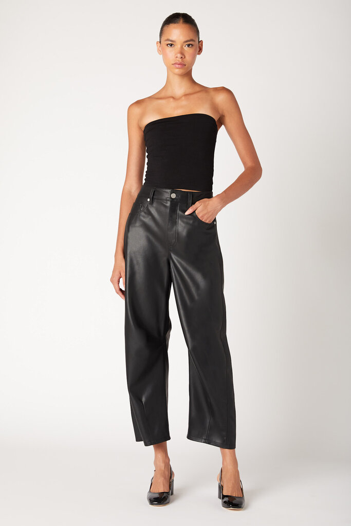 BlankNYC Evening Routine Faux Lthr Barrel Pant