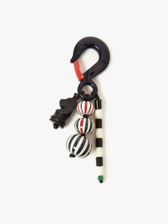 Clare V. Beaded Stripe Fob