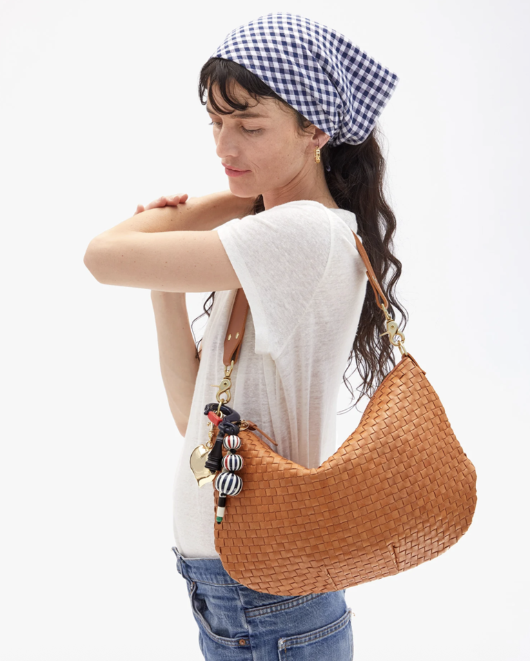 Clare V. Beaded Stripe Fob