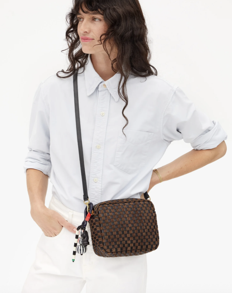 Clare V. Beaded Stripe Fob