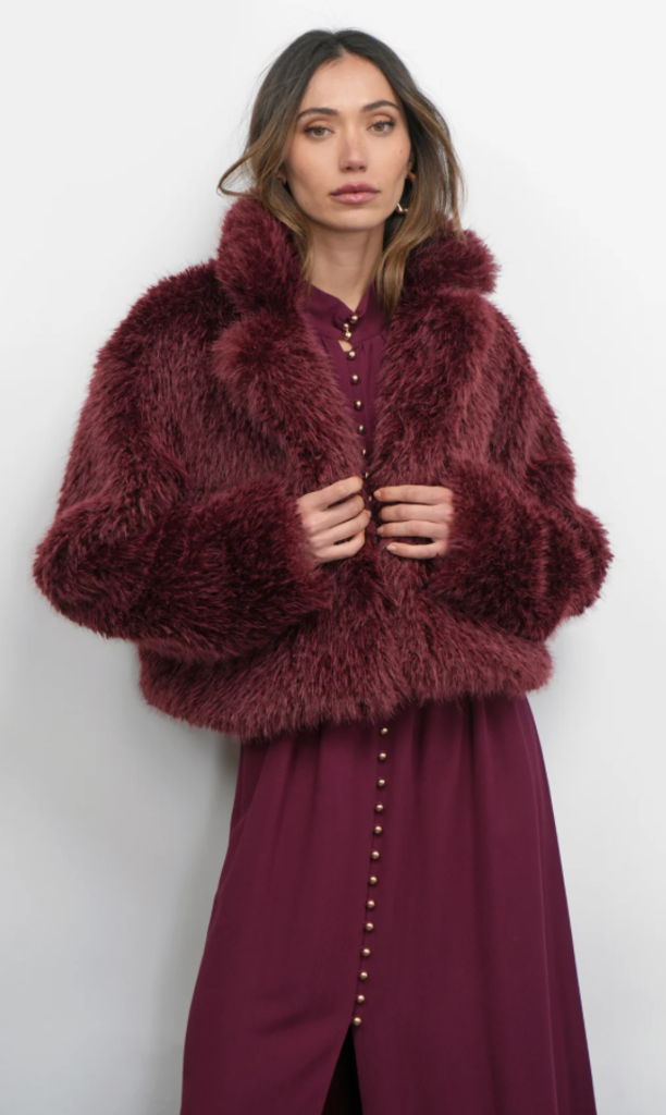 Greylin Maddox Shaggy Faux Coat