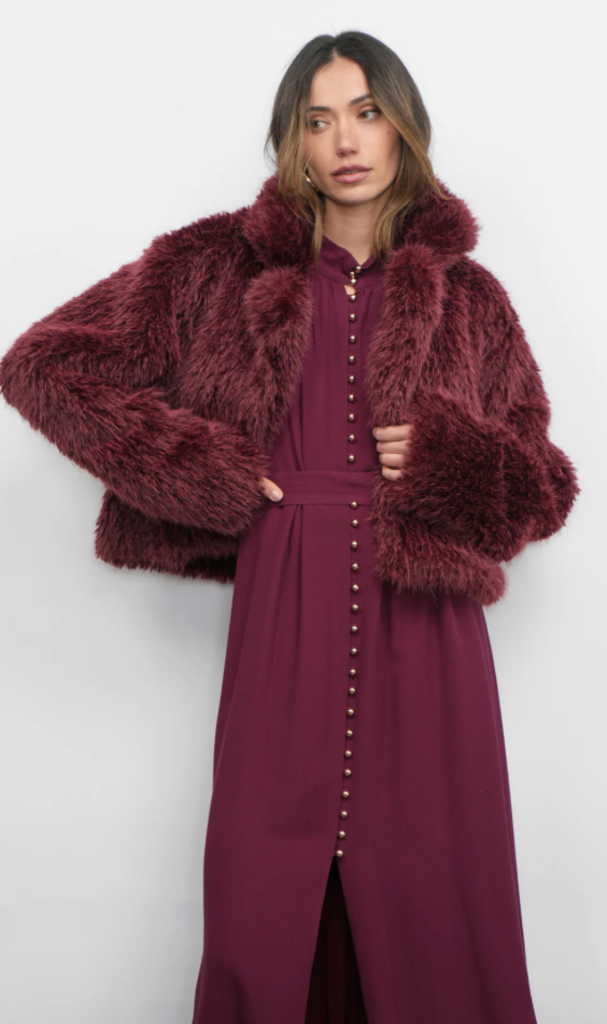 Greylin Maddox Shaggy Faux Coat