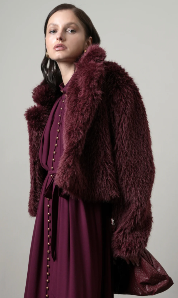 Greylin Maddox Shaggy Faux Coat