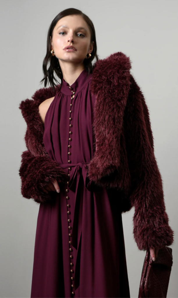 Greylin Maddox Shaggy Faux Coat