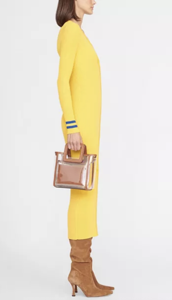 Staud Stadium Mini Shirley Bag Clear/Tan