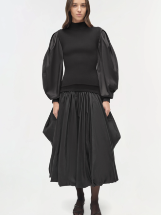 Simkhai Jackie Taffeta Knit Top