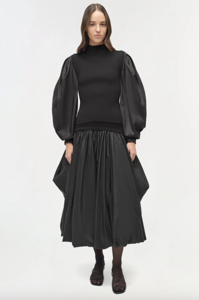 Simkhai Jackie Taffeta Knit Top