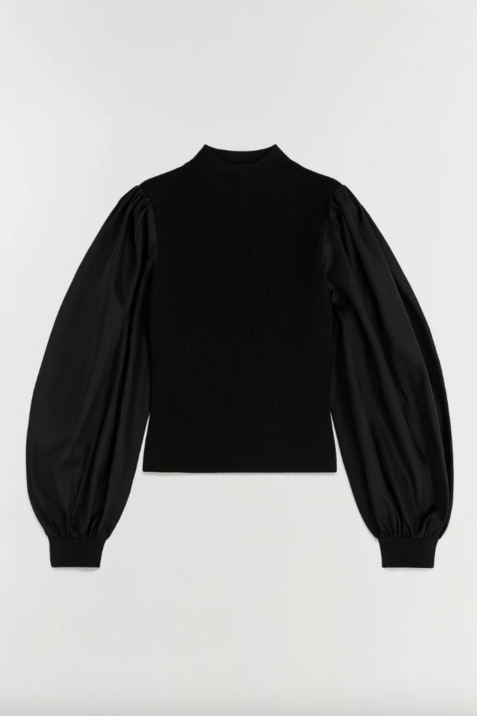 Simkhai Jackie Taffeta Knit Top