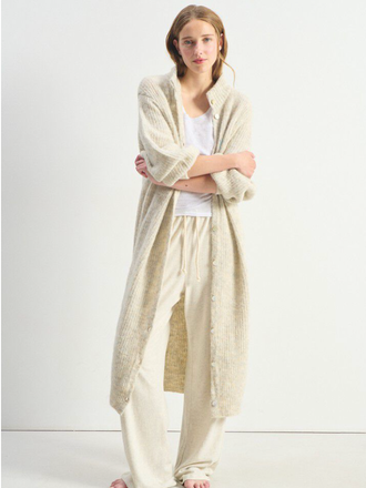 American Vintage East L/S Funnel Neck Long Cardigan