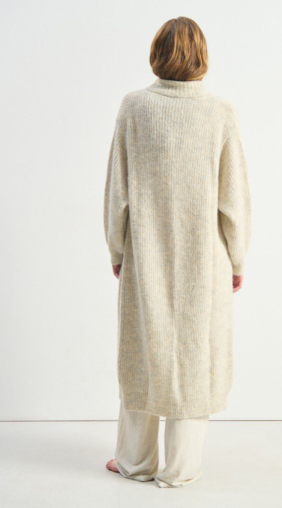 American Vintage East L/S Funnel Neck Long Cardigan