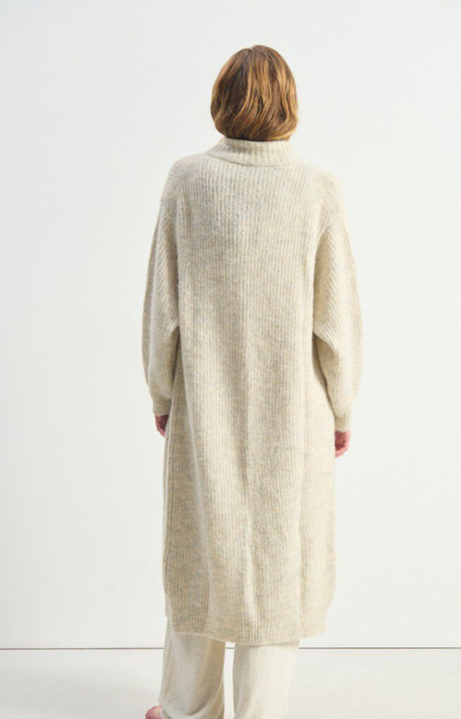 American Vintage East L/S Funnel Neck Long Cardigan