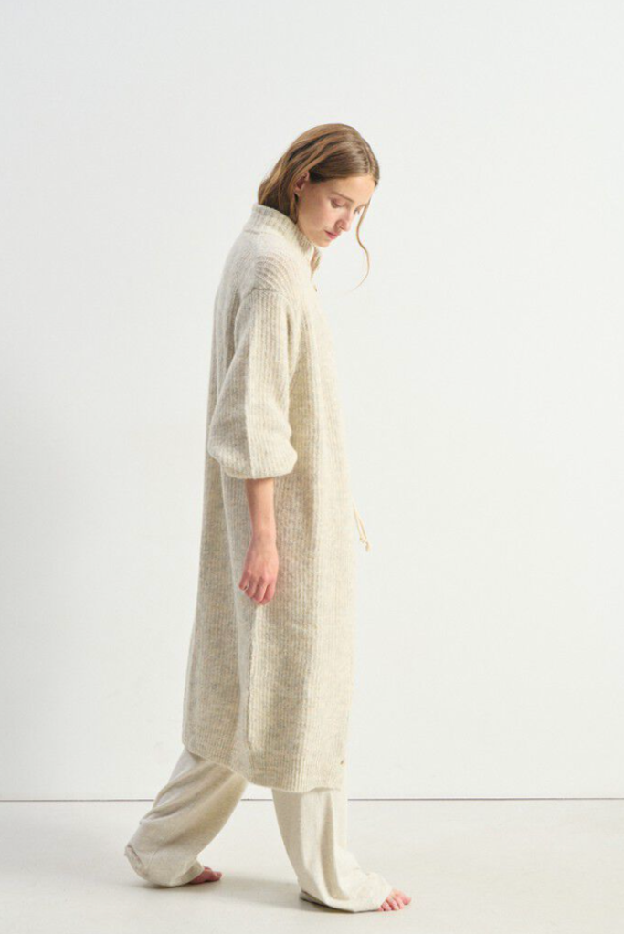 American Vintage East L/S Funnel Neck Long Cardigan