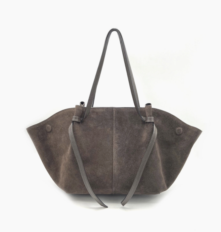 Suie Valentini Suede Leather Shopping Bag