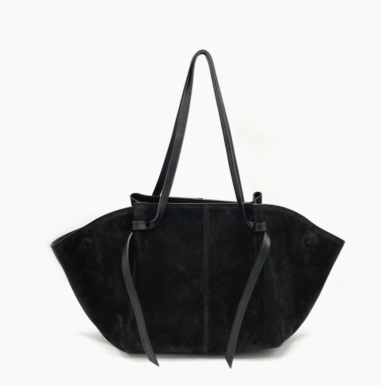 Suie Valentini Suede Leather Shopping Bag