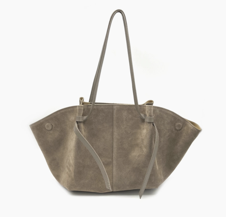 Suie Valentini Suede Leather Shopping Bag