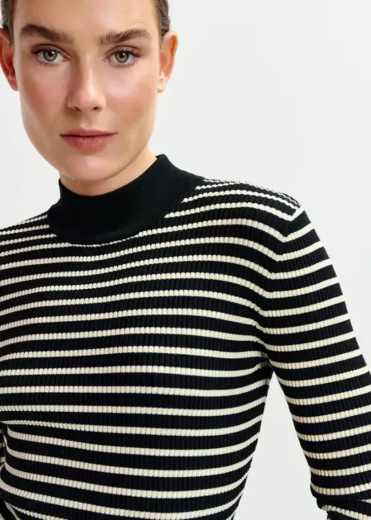 Alfani Women's Race Stripe Pullover Sweater - Rayon/Nylon Blend, Contrast Trim, Gathered Sleeves