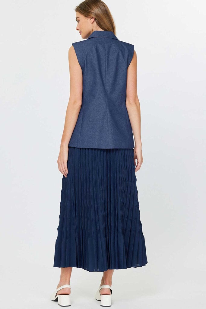 Current Air Detachable Vest & Midi Skirt Dress