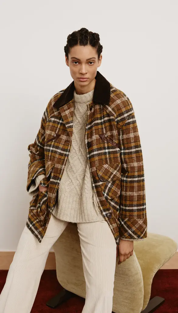 Smythe Crewneck Fringe Sweater