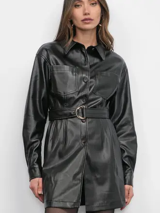 Greylin Augustine Faux Belted Dress