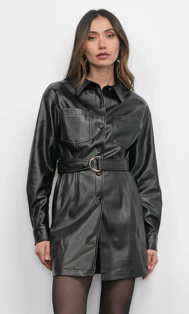 Greylin Augustine Faux Belted Dress