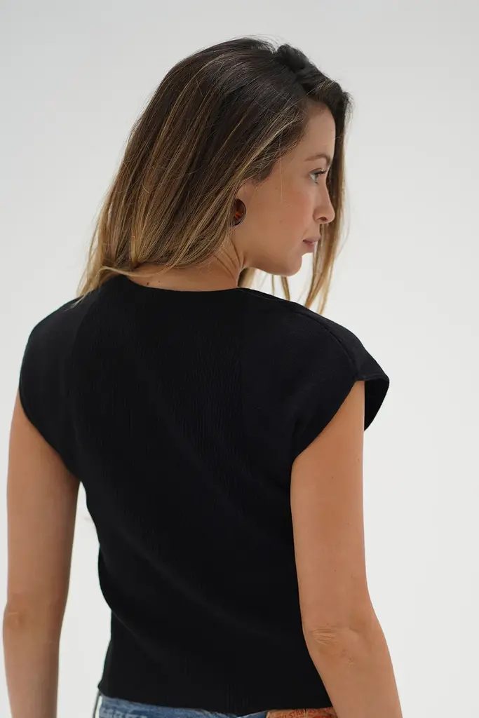 LNA Millie Cap Sleeve Sweater