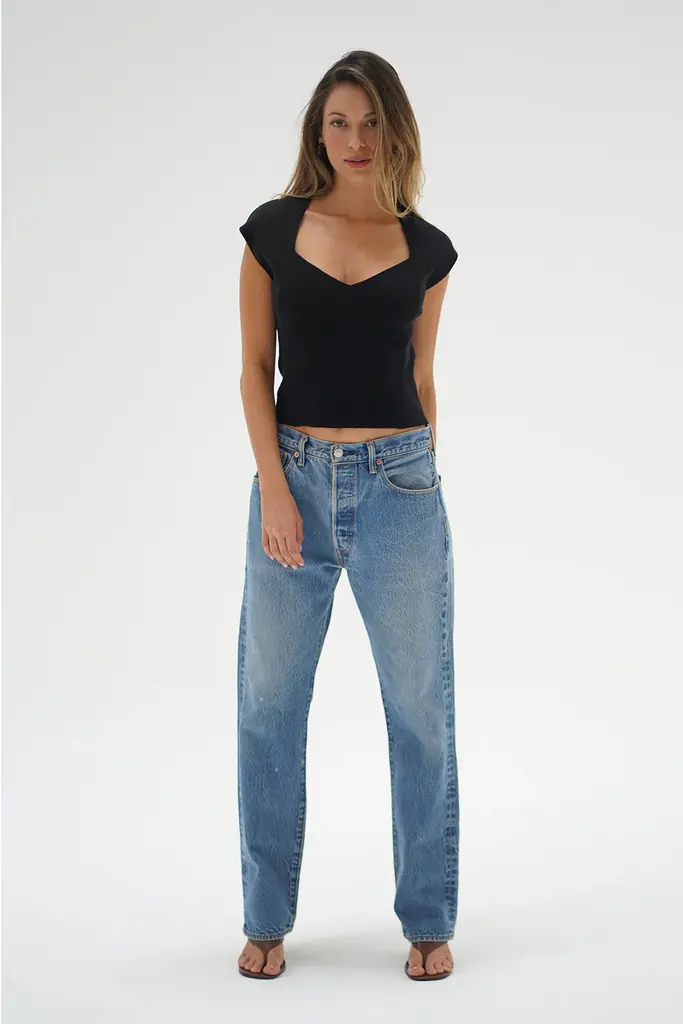LNA Millie Cap Sleeve Sweater