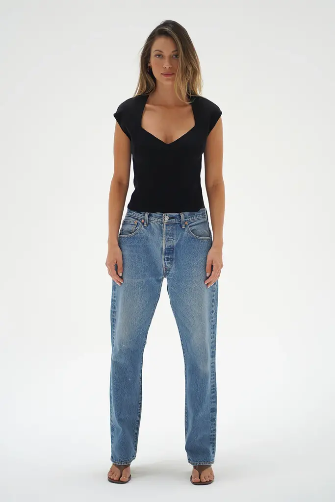 LNA Millie Cap Sleeve Sweater