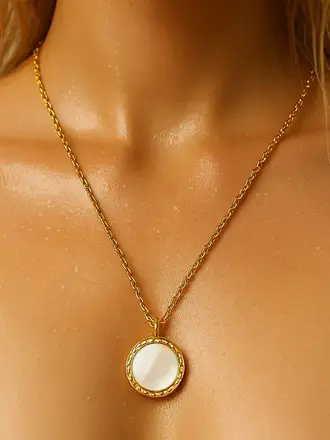 Ellie Vail Jewelry Alba Mother Of Pearl Pendant Necklace