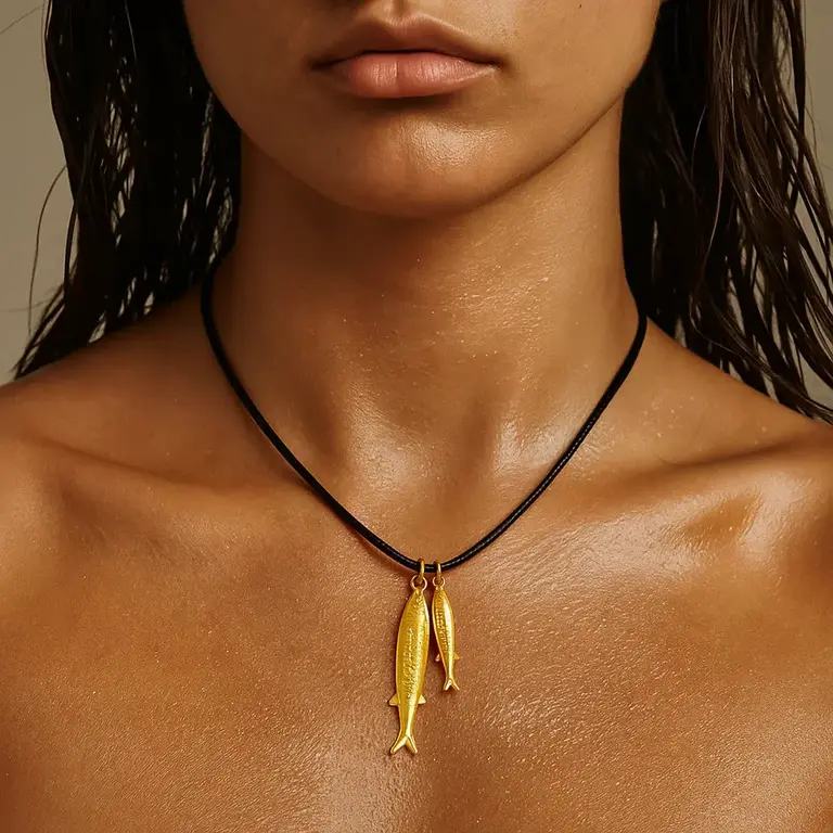 Ellie Vail Jewelry Clive Double Fish Cord Necklace