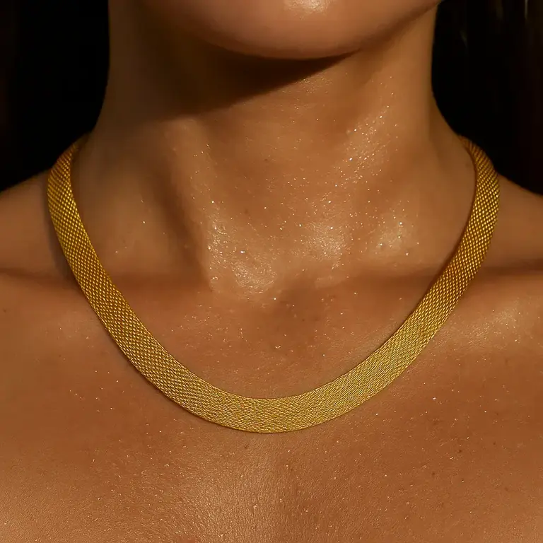 Ellie Vail Jewelry Della Mesh Chain Necklace